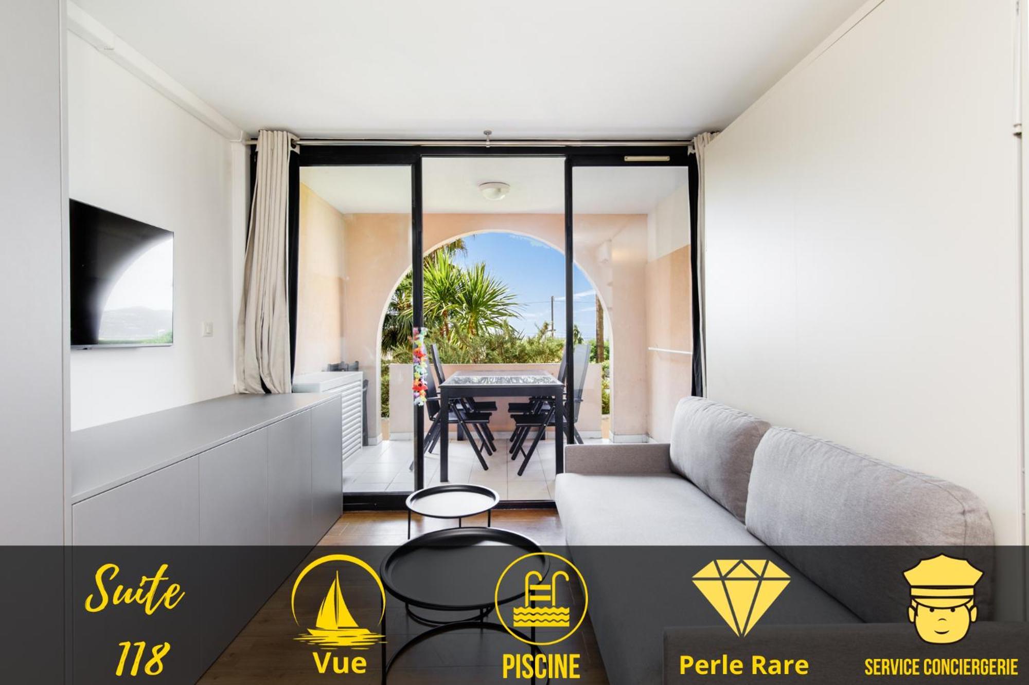 Suite 118 - Piscine - 50 Metres Plage - Terrasse - Clim - Wifi Канны Экстерьер фото